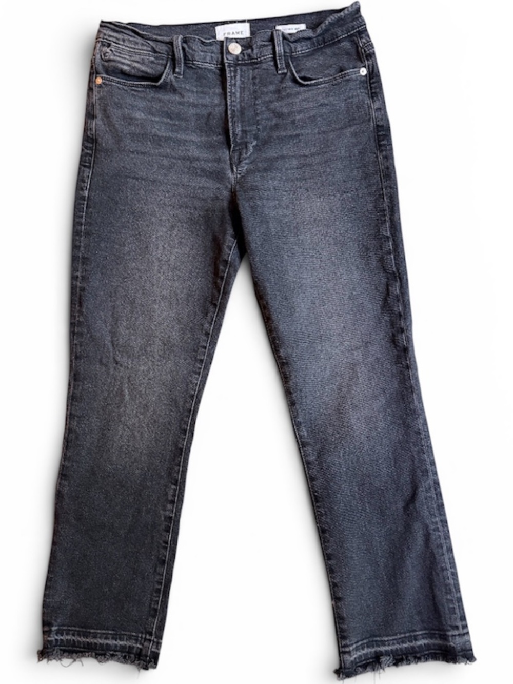 Frame Denim Le High Straight Frayed Hem Jeans Size 29